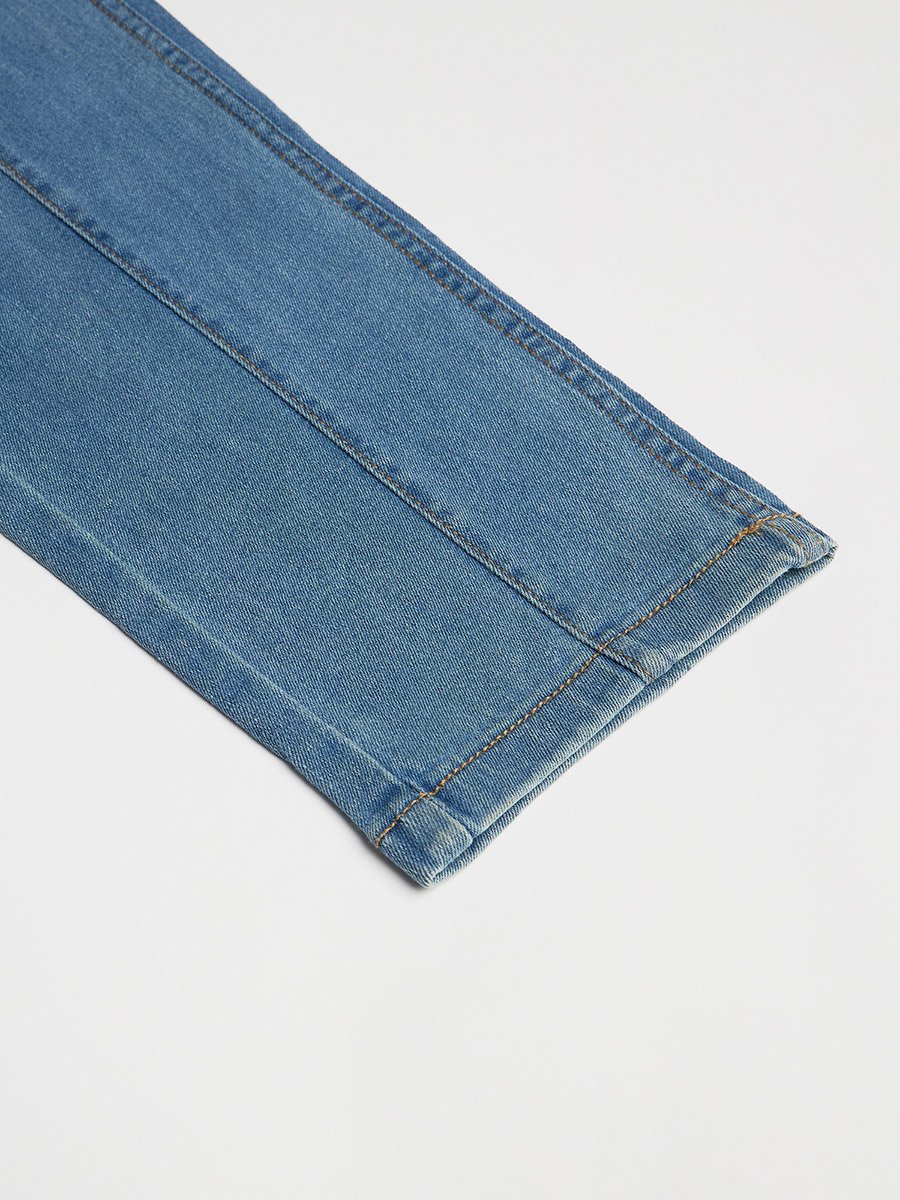 Slim Fit Cargo Jeans with Panel Detail