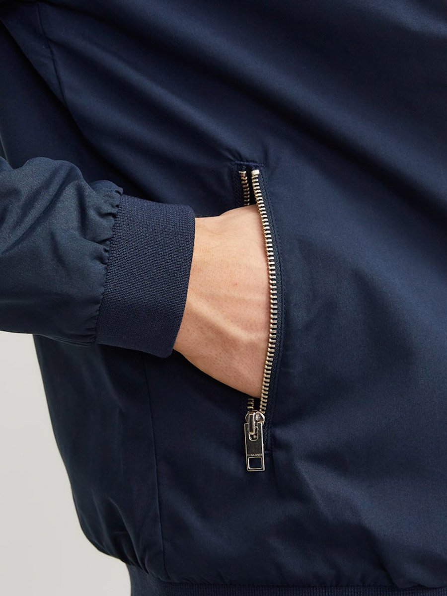 Long Sleeves Zip Closure Cuffed Bomber Jacket