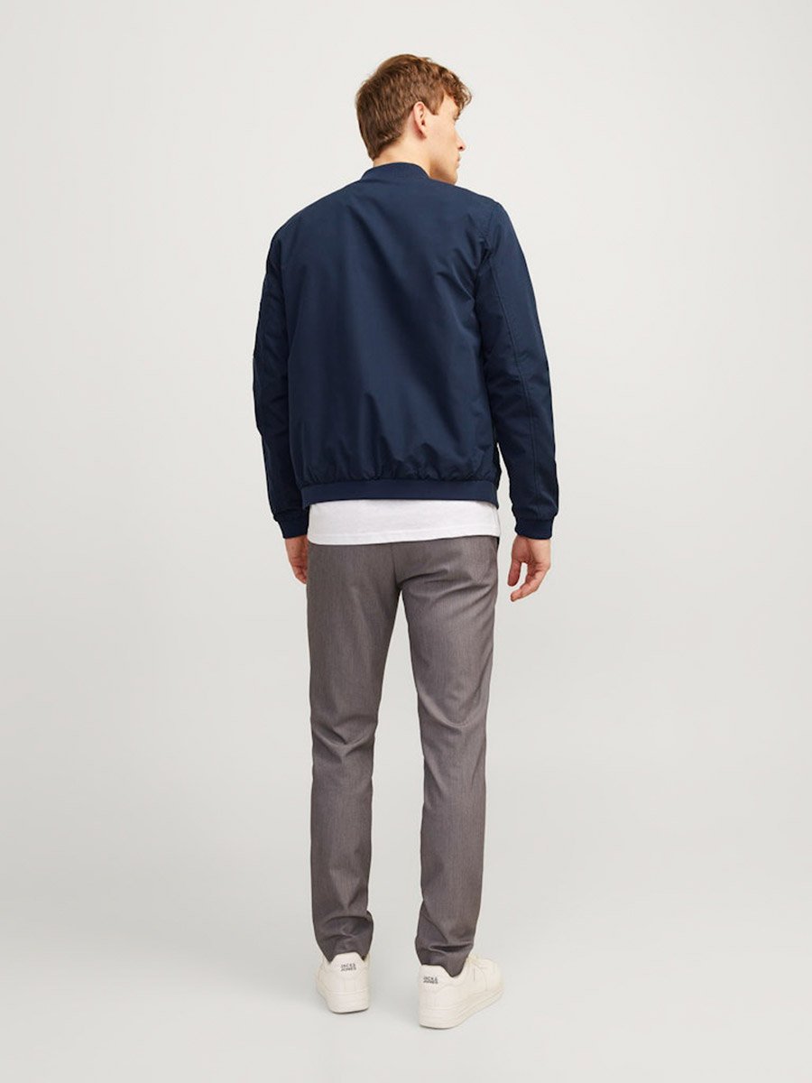 Long Sleeves Zip Closure Cuffed Bomber Jacket