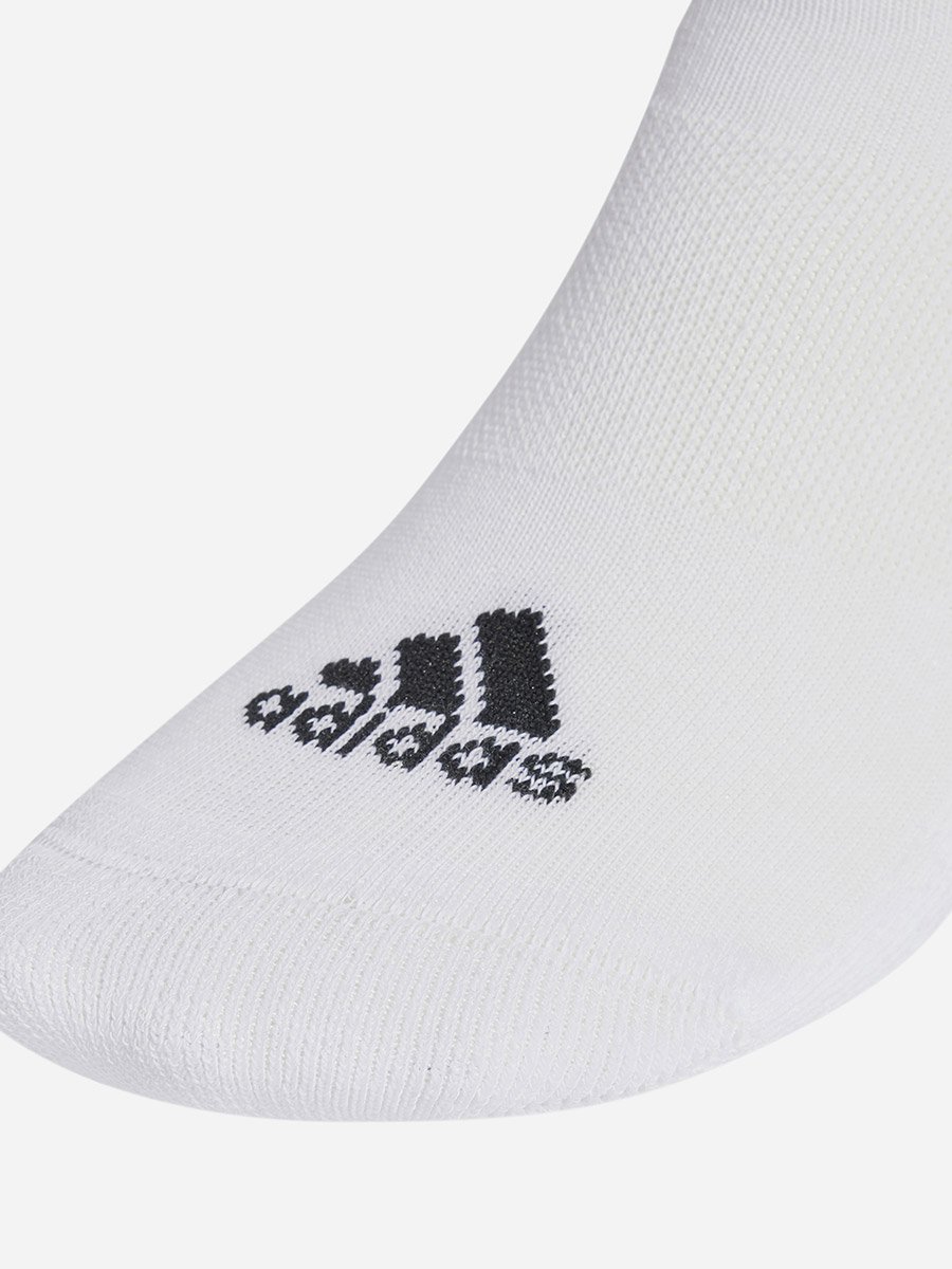 3 Stripes Cushioned Sportswear Mid Cut 3 Pair Pack Unisex Ankle Socks White