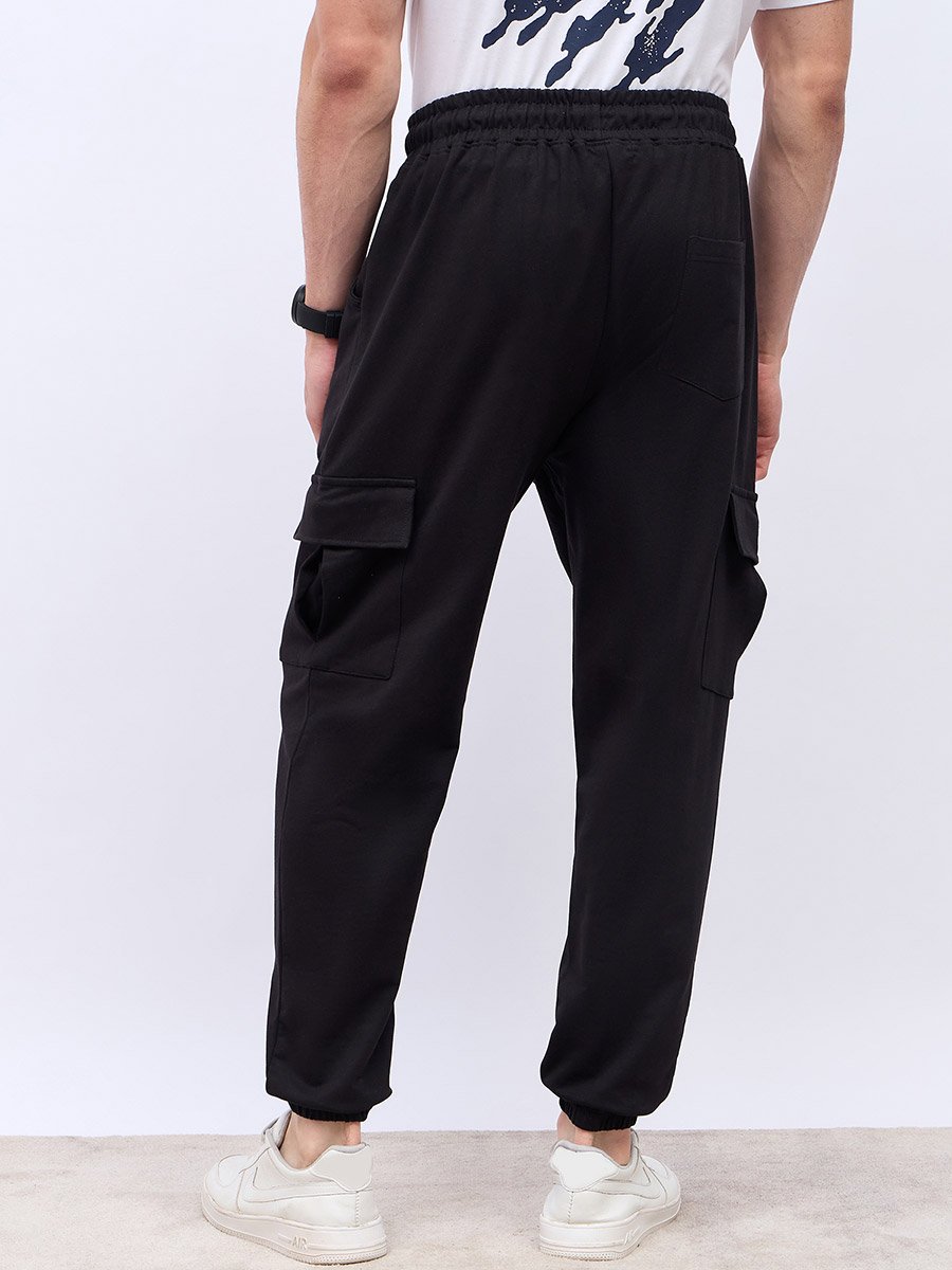 Oversized Fit Cargo Joggers with Elasticated Hem
