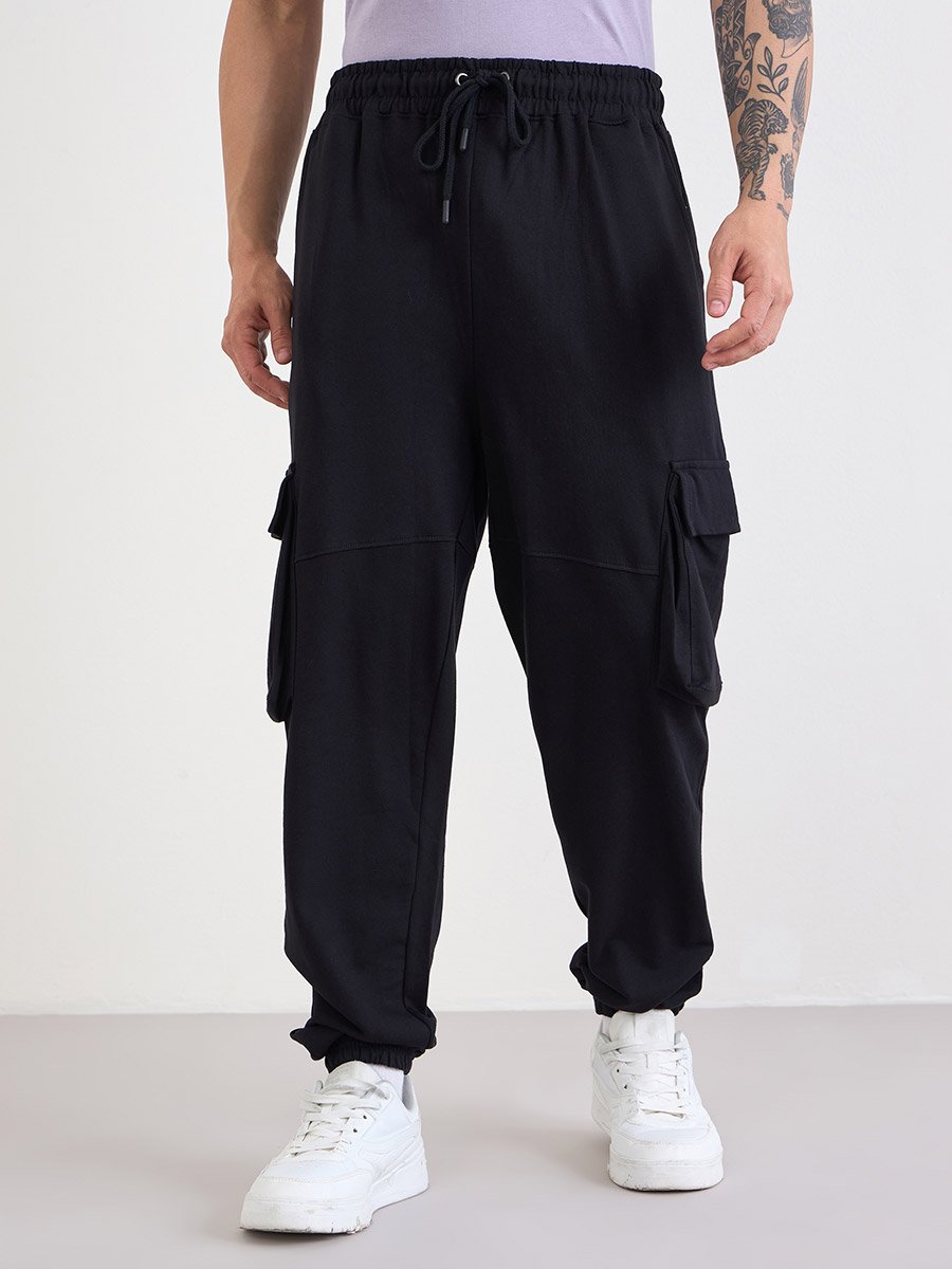 Oversized Cut and Sew Detail Cargo Jogger