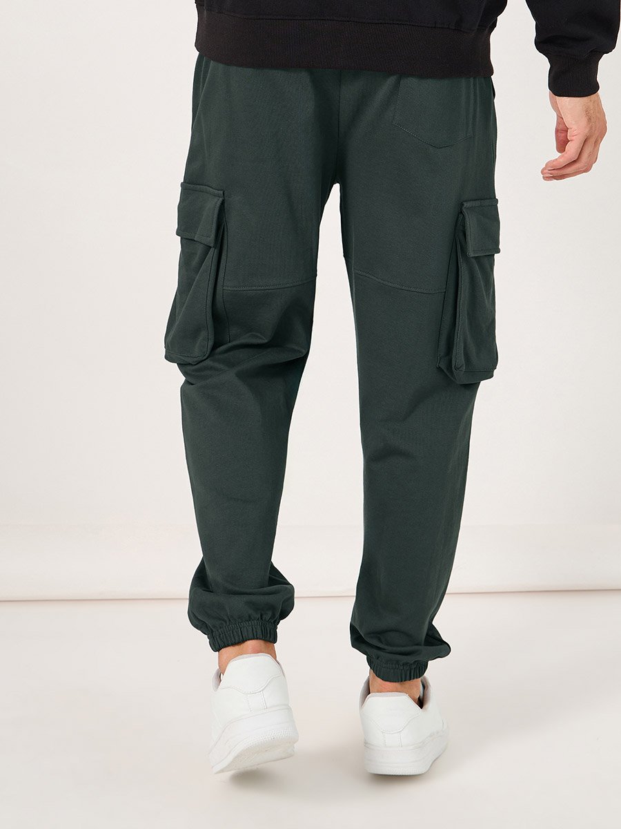 Oversized Cut and Sew Detail Cargo Joggers