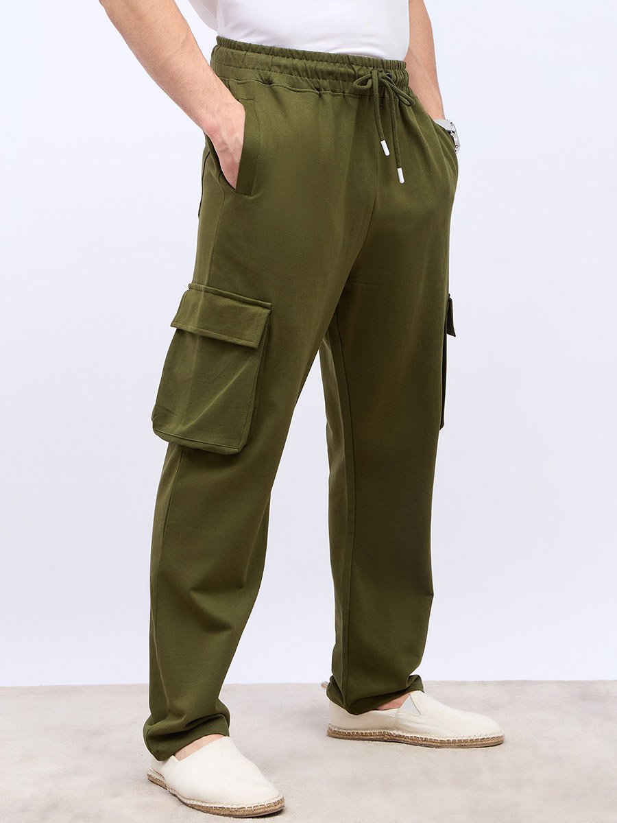Oversized Straight Leg Joggers with Cargo Pockets