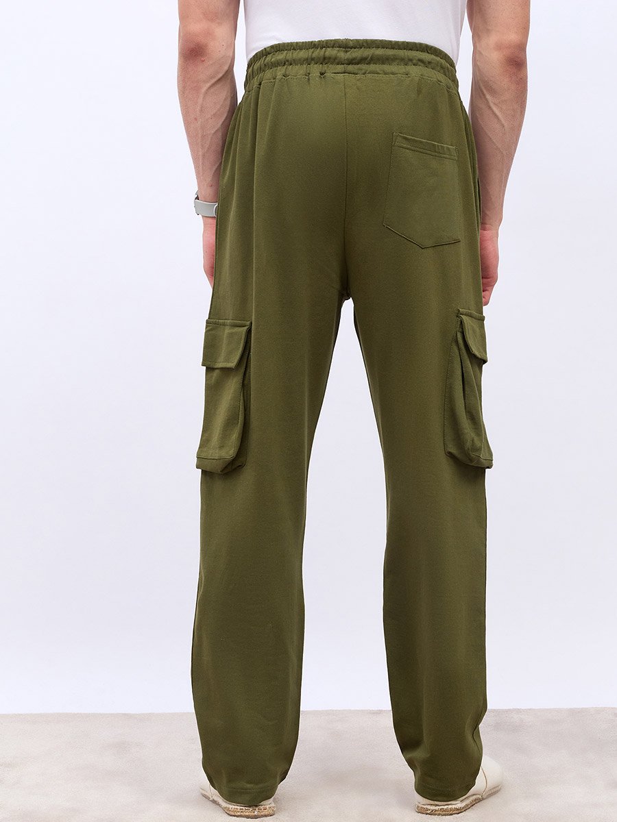 Oversized Straight Leg Joggers with Cargo Pockets