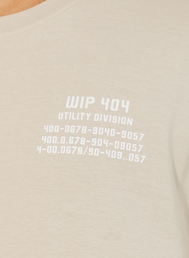 Slogan Print Oversized Jersey T-Shirt