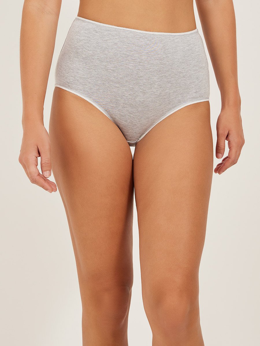 Pack of 5 - Solid Cotton Full Briefs