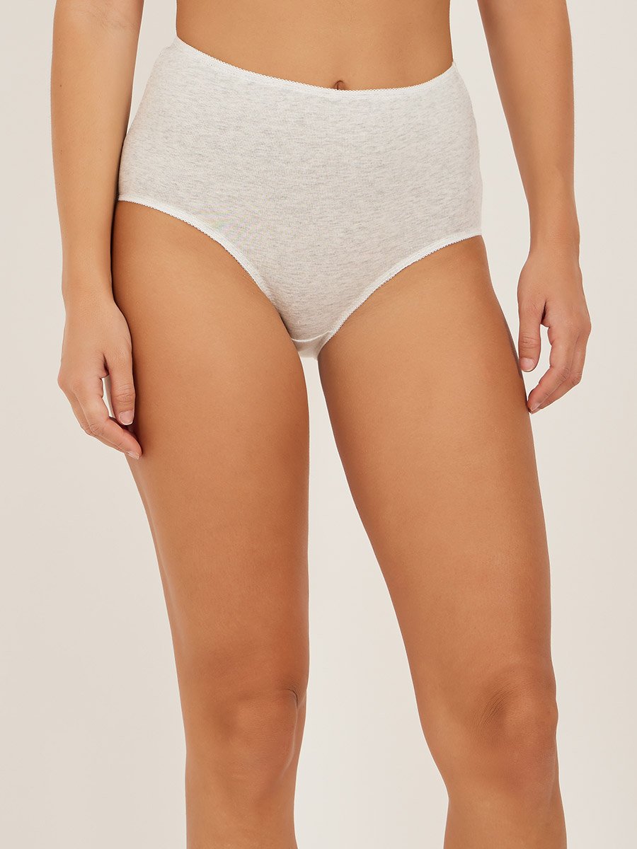 Pack of 5 - Solid Cotton Full Briefs
