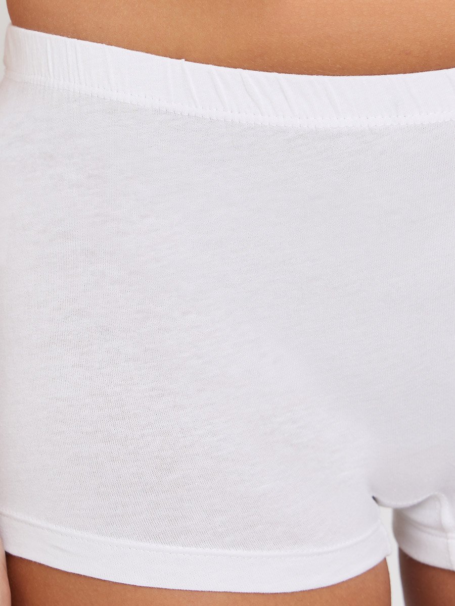 Pack of 4 - Solid Cotton Elastic Waistband Boyshorts