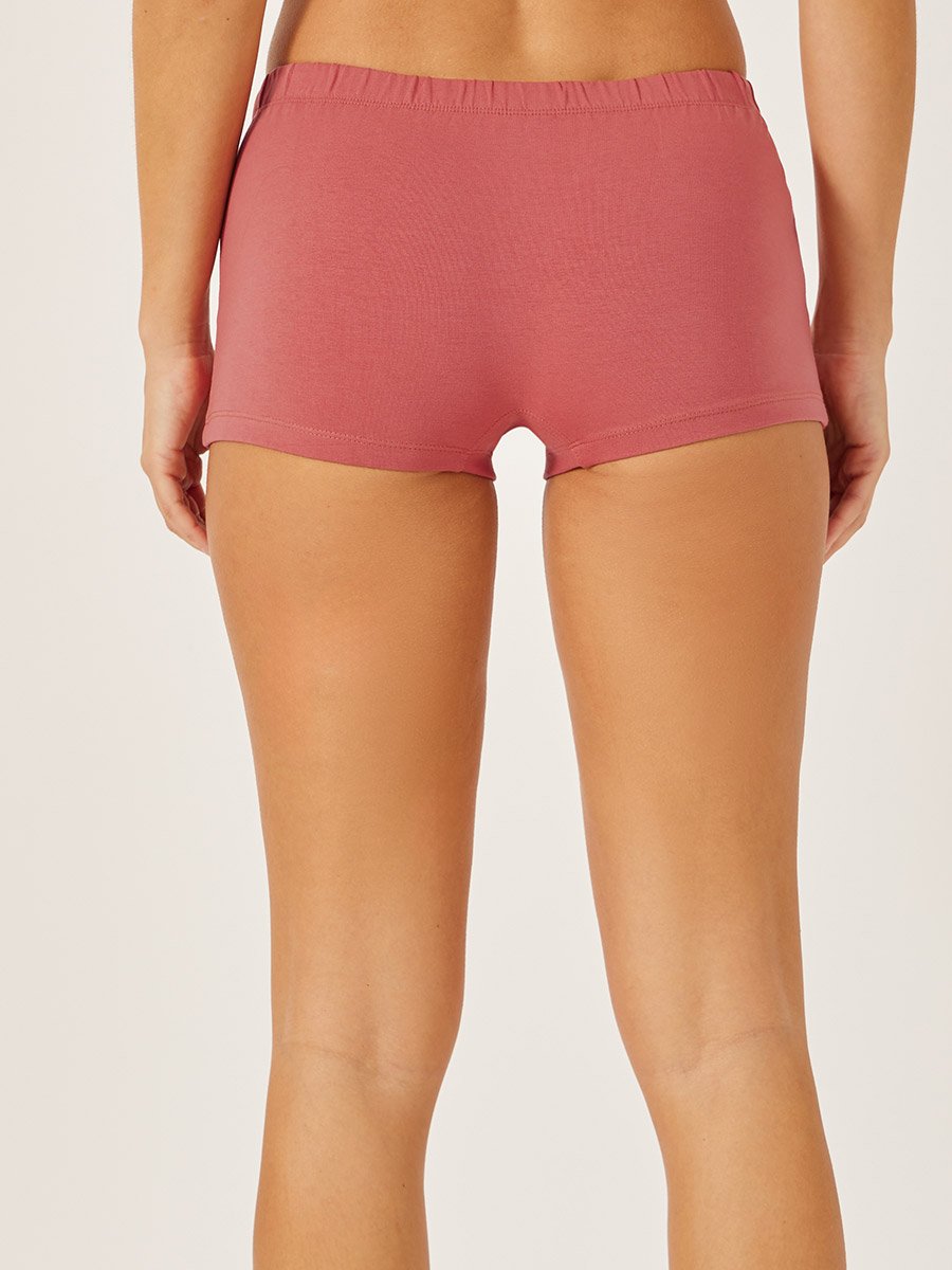 Pack of 4 - Solid Cotton Elastic Waistband Boyshorts