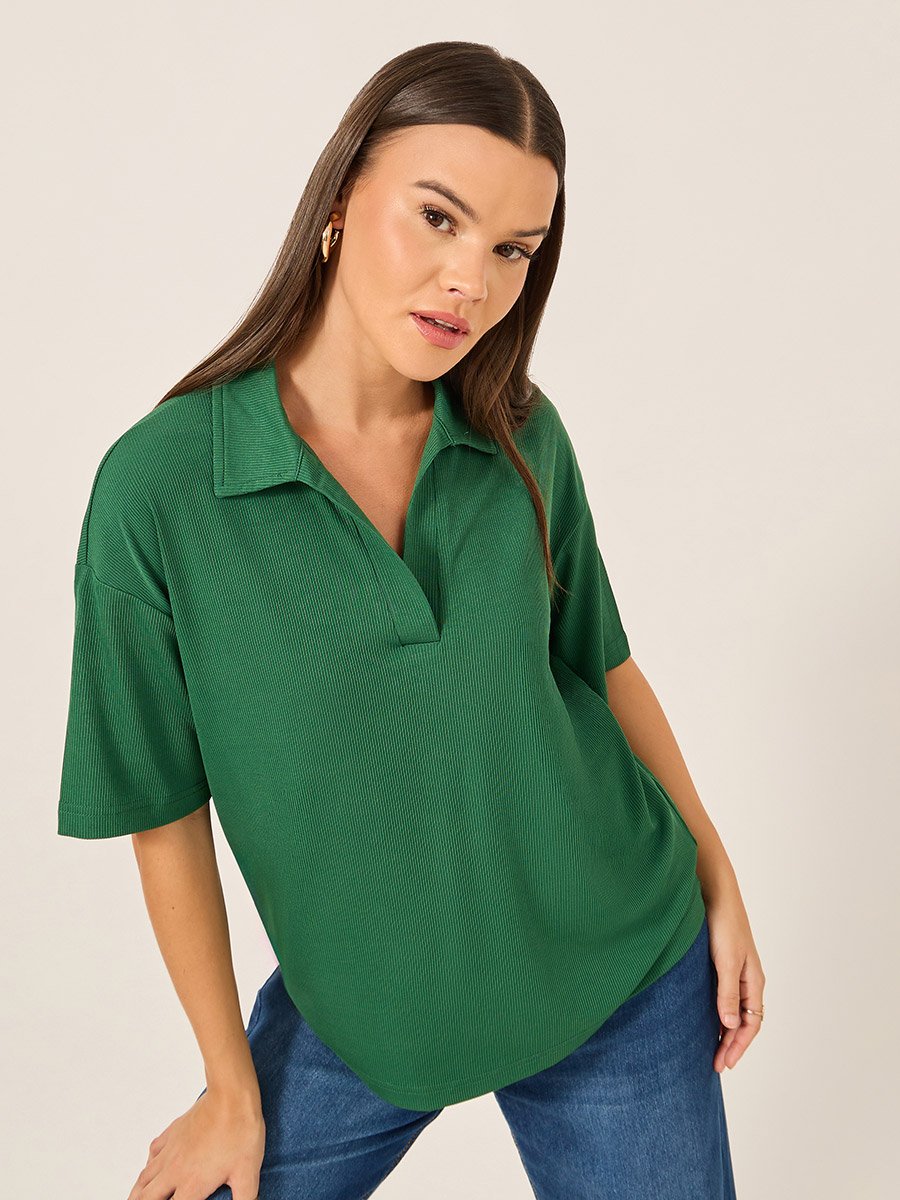 Regular Fit Short Sleeve Polo Neck T-Shirt