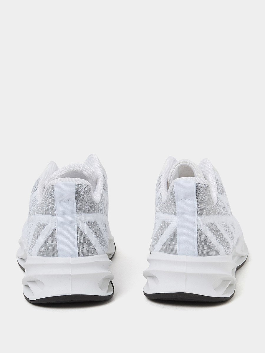 Hollow Outsole Mesh Patterned Upper Sneakers