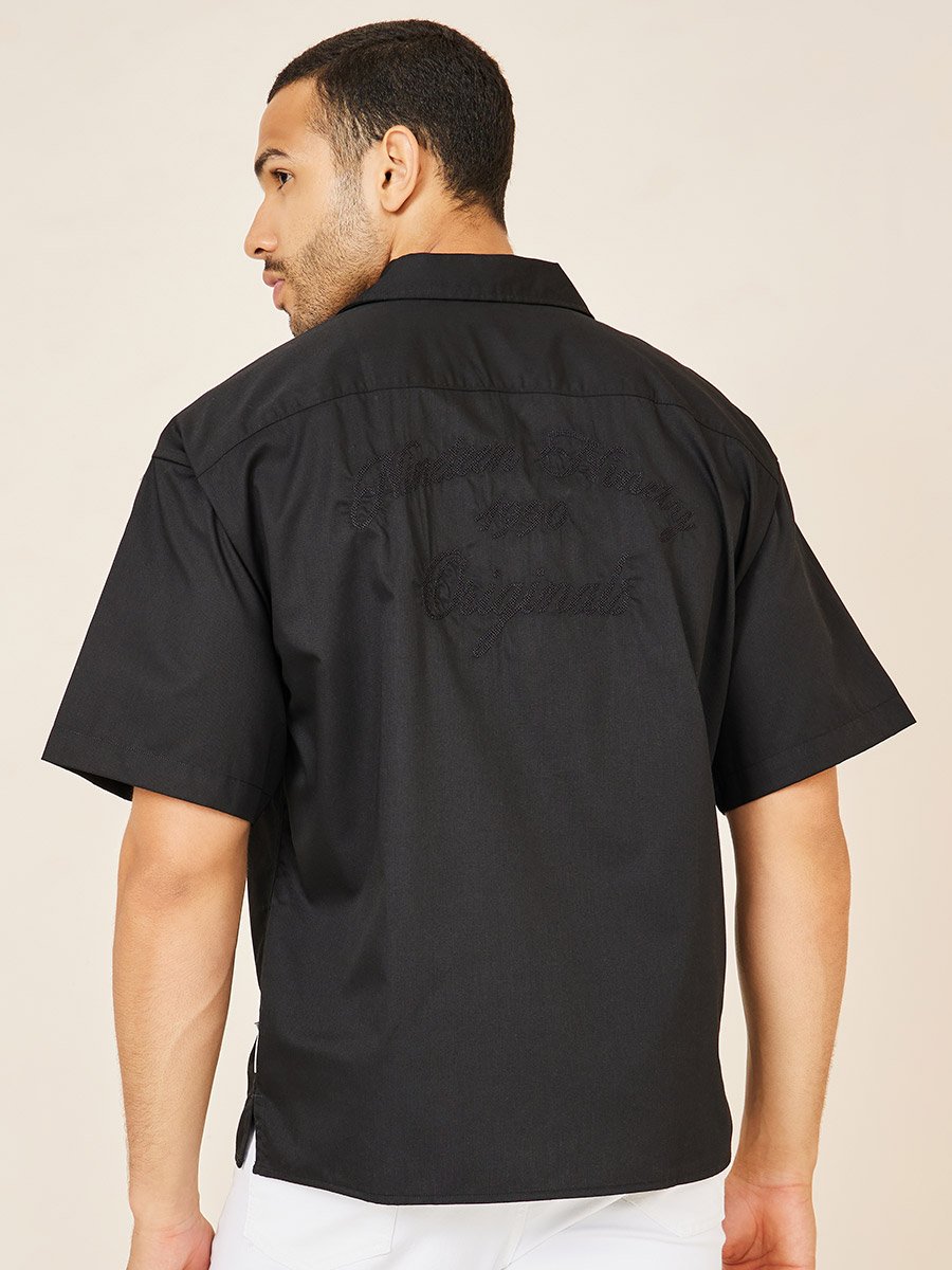 Embroidered Logo Bowling Shirt