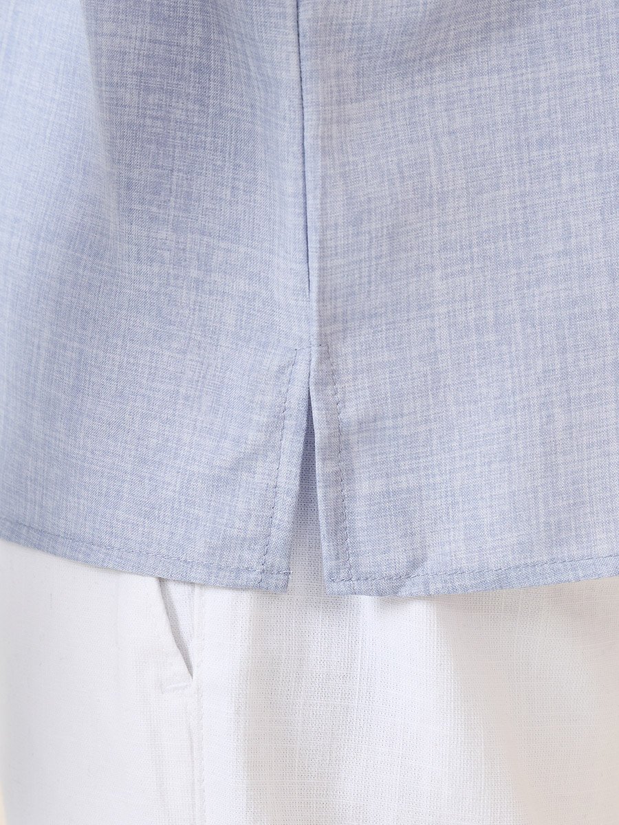 Cross Dyed Half Placket Regular Shirt