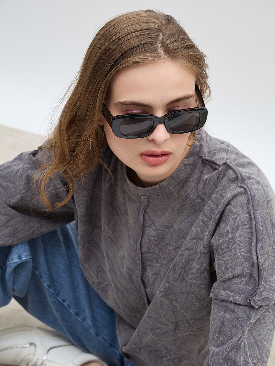 Oversized Washed 100% Cotton T-Shirt with Exposed Seam