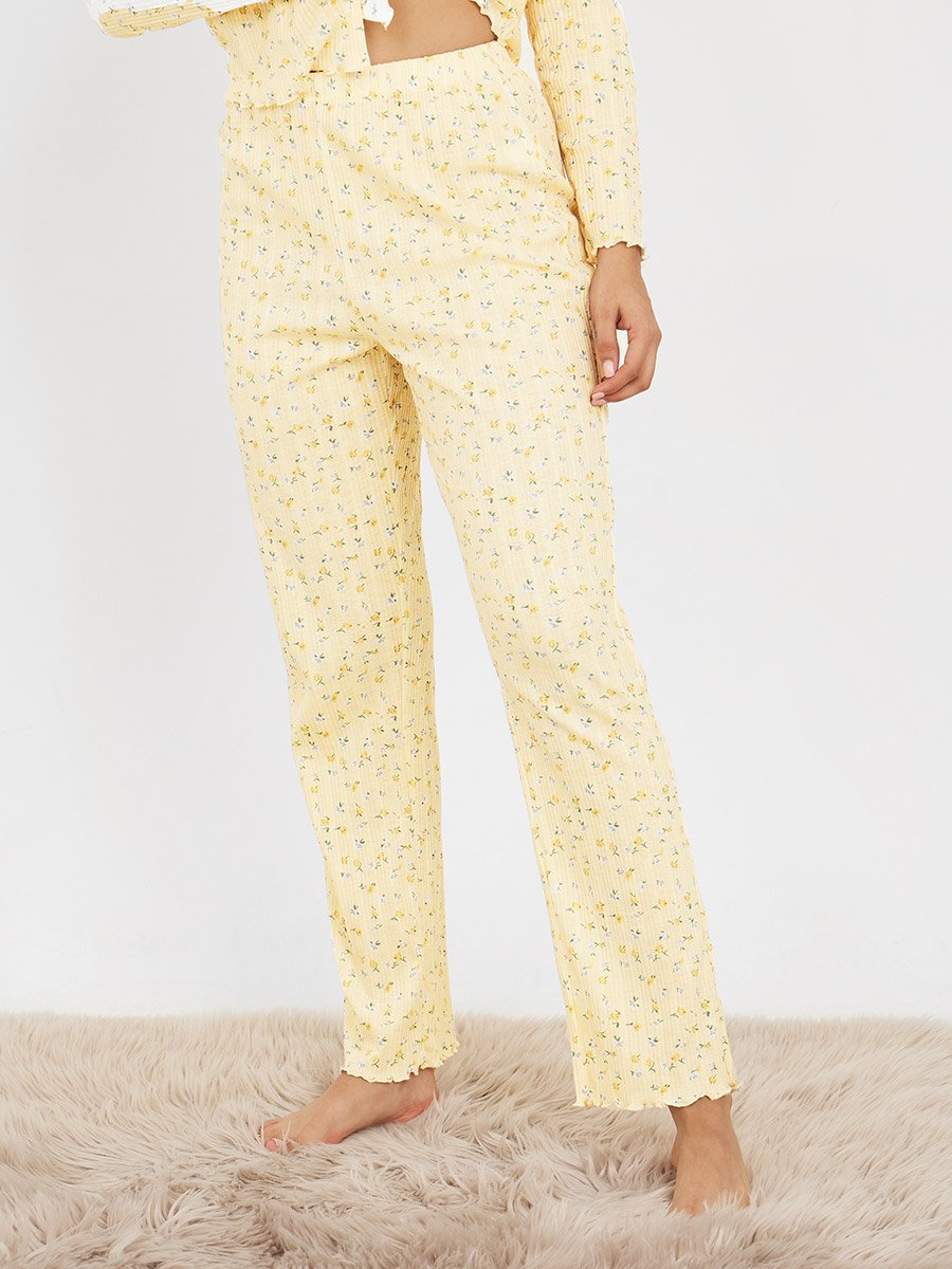 Ditsy Floral Print Shirt and Pyjama Set