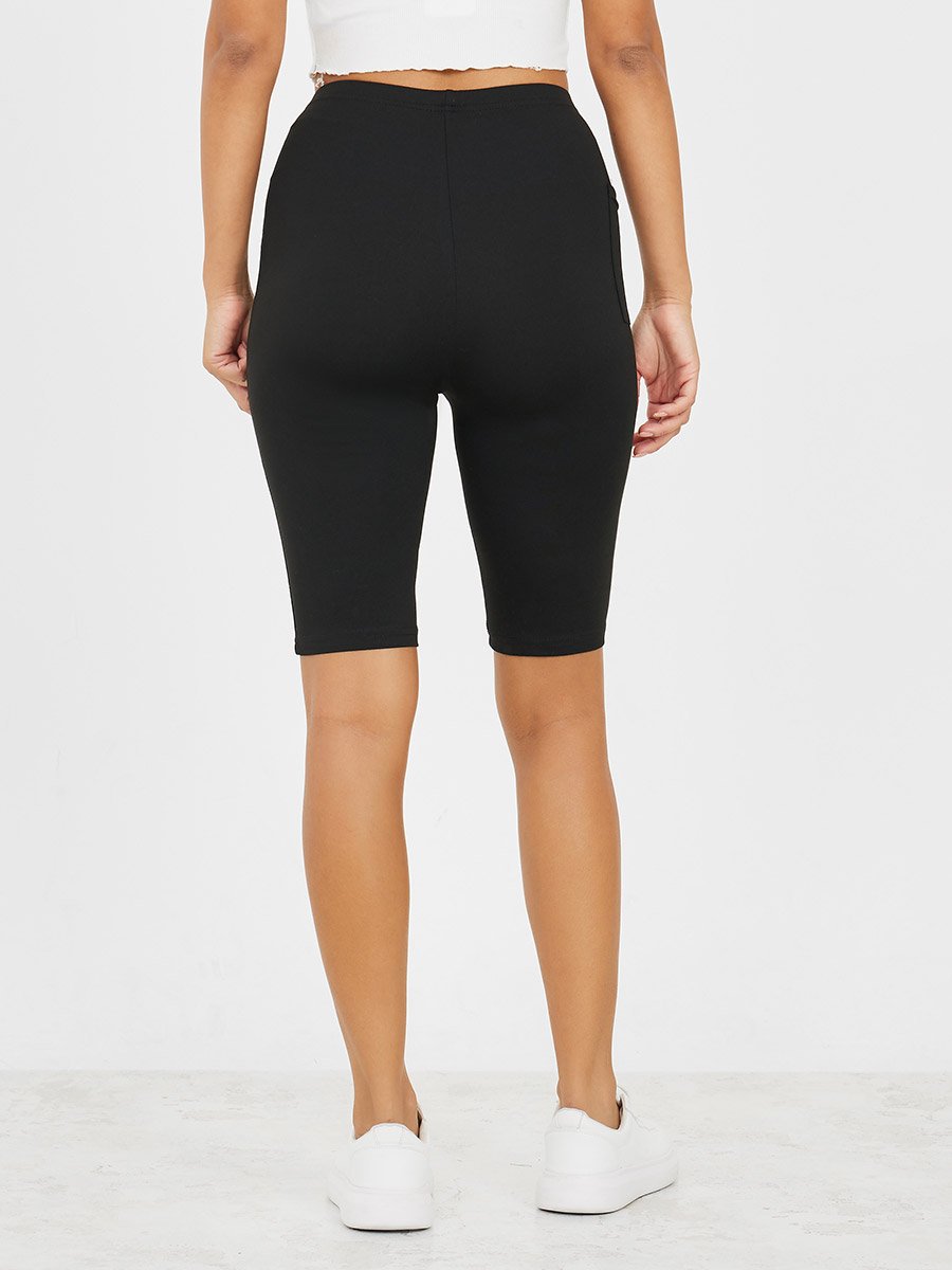 Side Pocket Detail Cycling Shorts