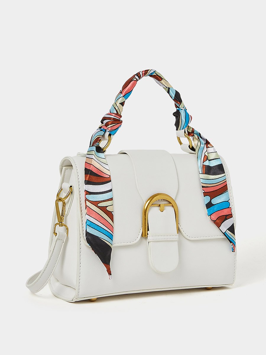 Scarf Detail Flap Handbag