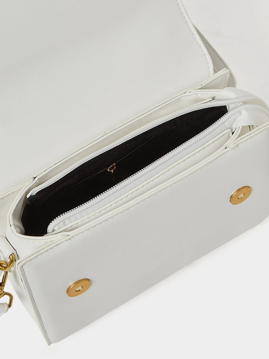 Scarf Detail Flap Handbag