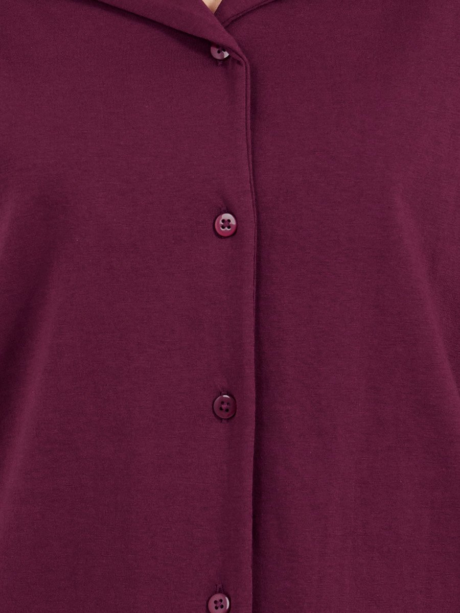 Cotton Jersey Long Sleeves Shirt and Pyjama Set