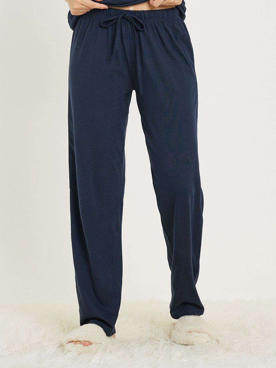 Solid Cotton T-Shirt and Pyjama Set
