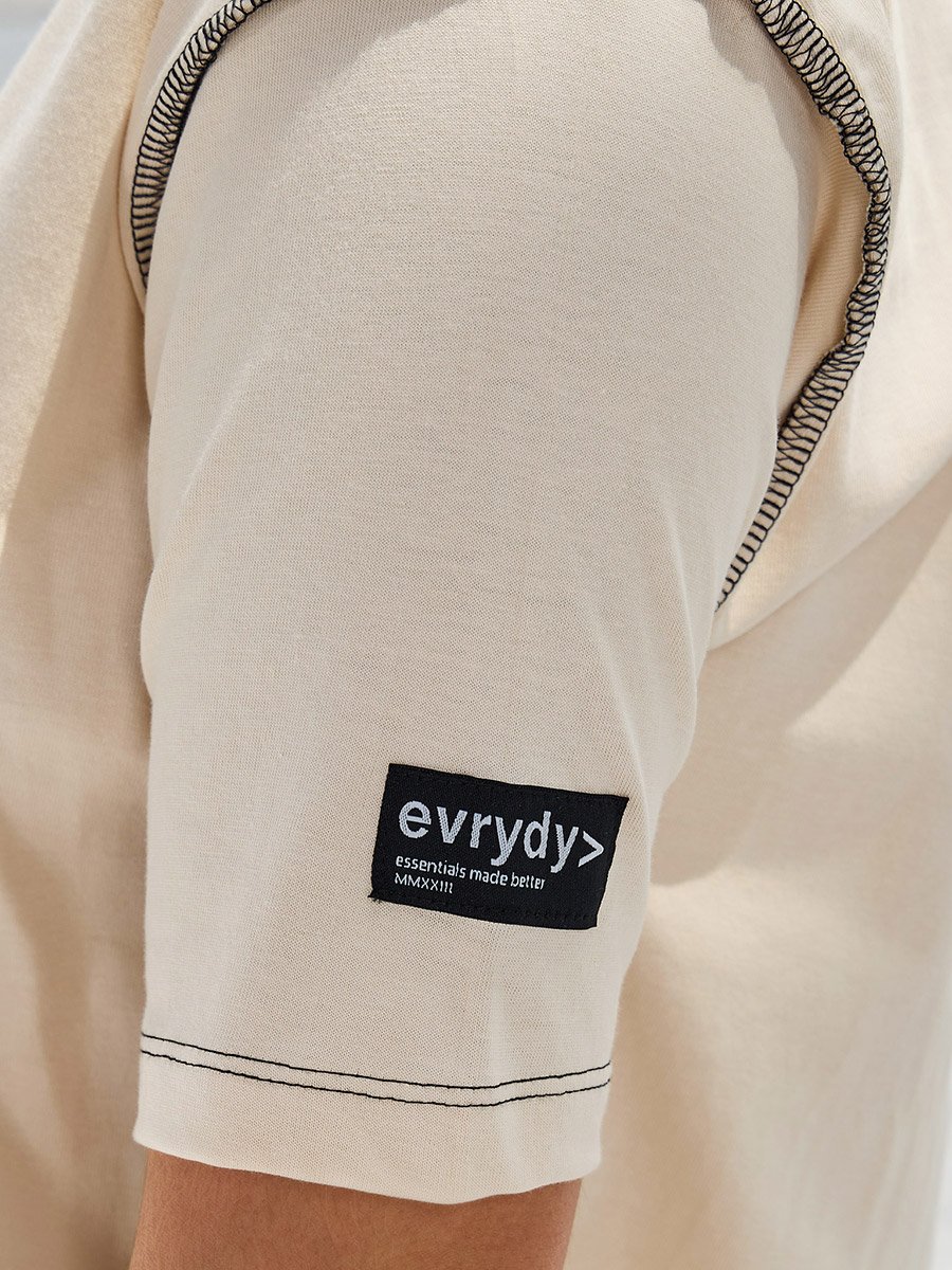 Oversized Drop Shoulder 100% Cotton T-Shirt
