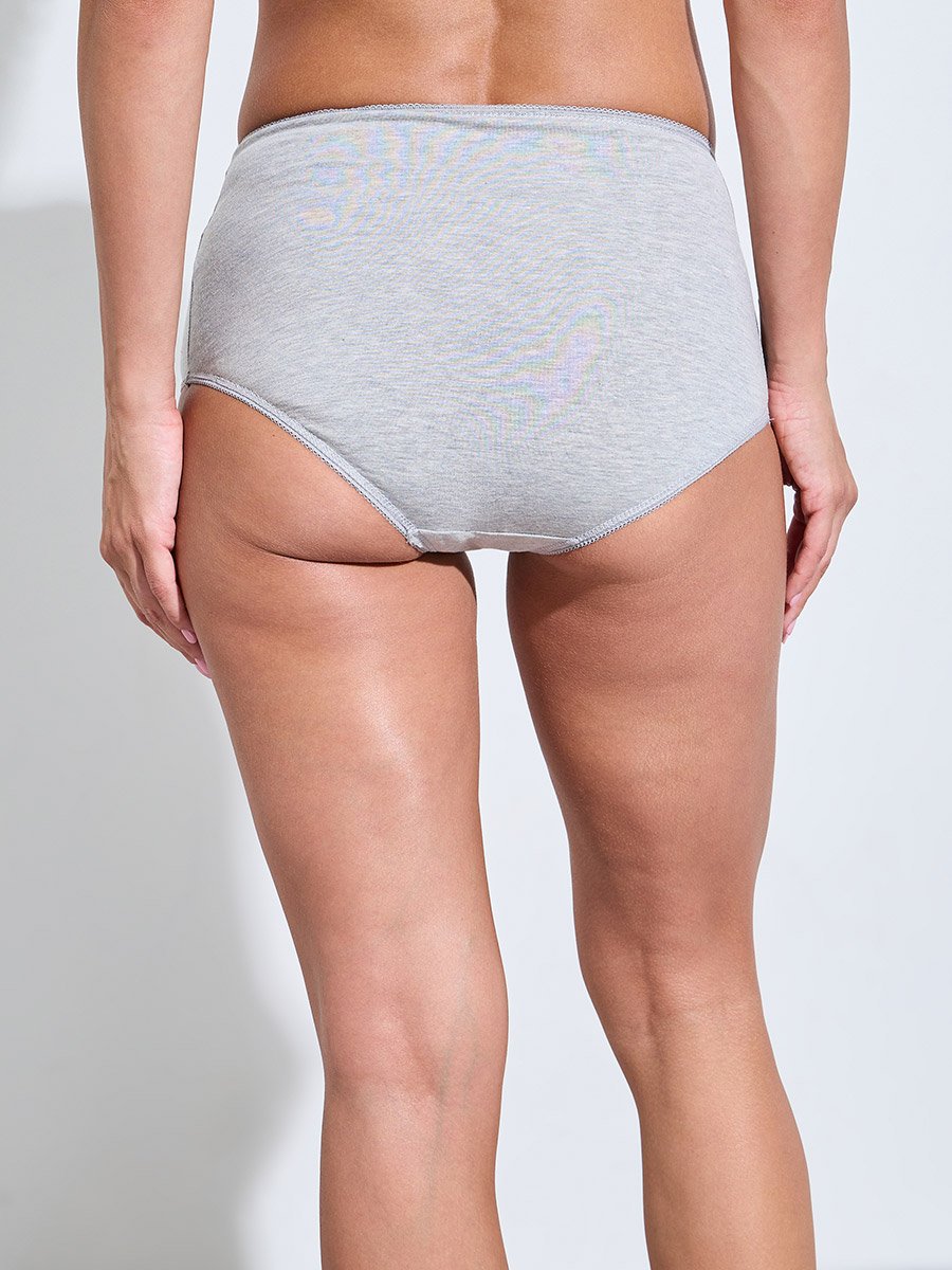 Pack of 5 - Solid Cotton Blend Full Briefs