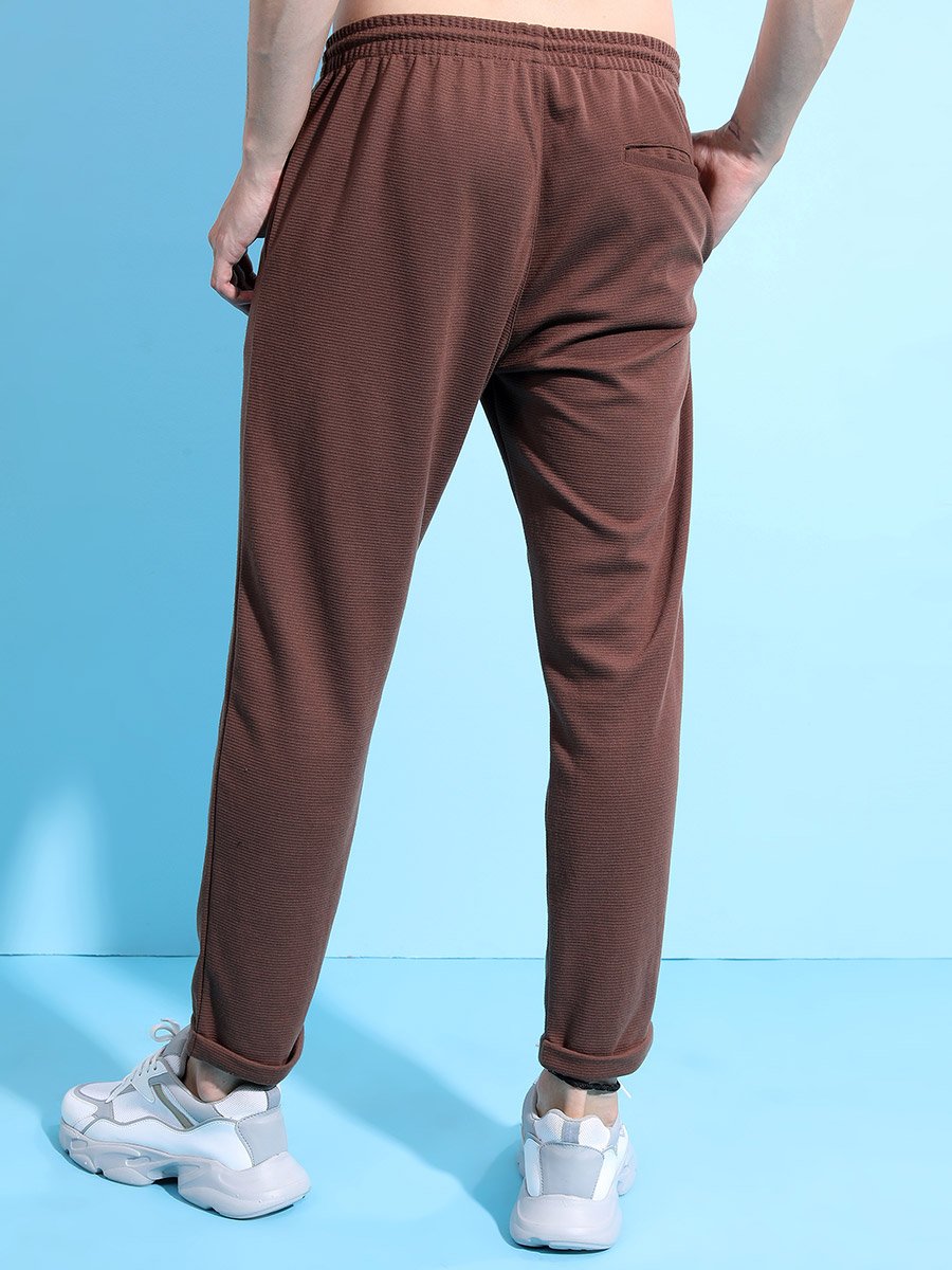 Textured Roll Up Hem Straight Fit Jogger