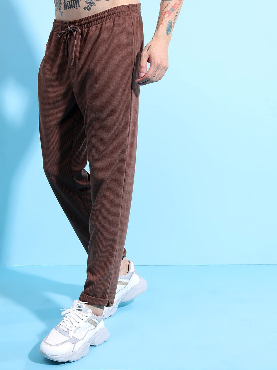Textured Roll Up Hem Straight Fit Jogger
