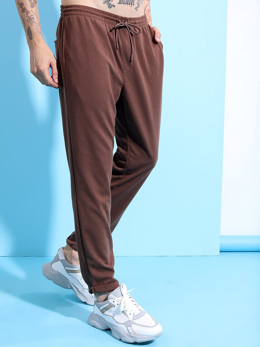 Textured Roll Up Hem Straight Fit Jogger