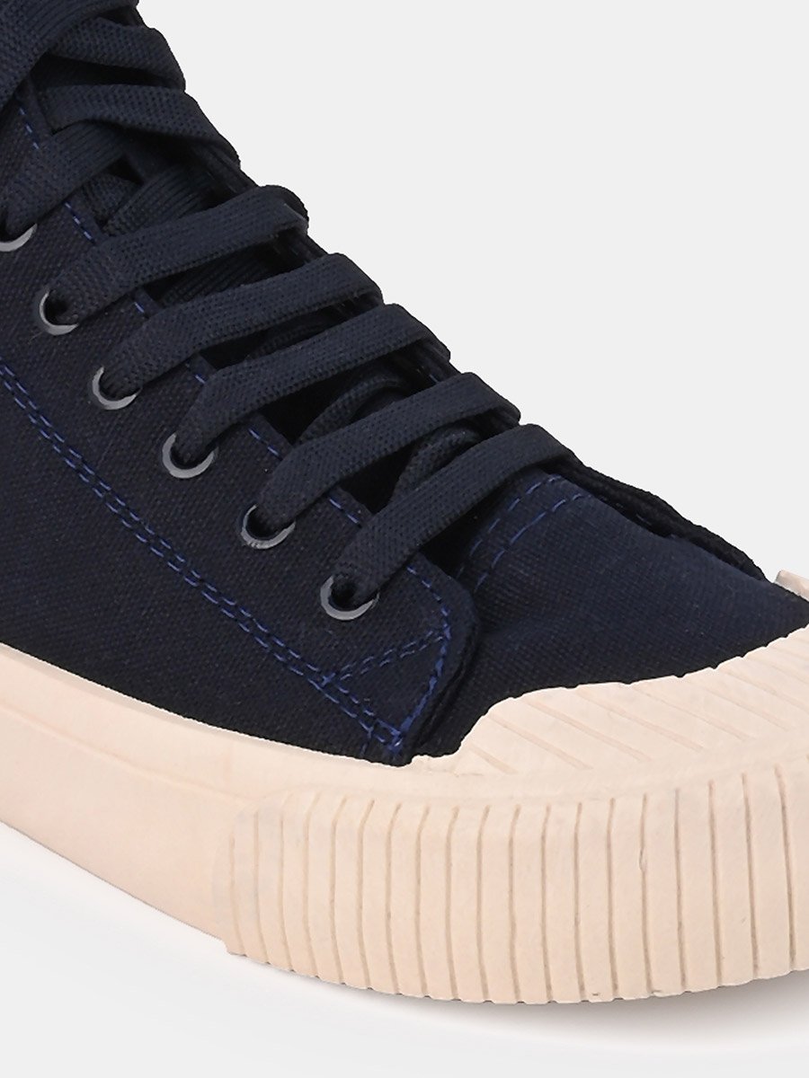 Hi-Top Canvas Lace Up Sneakers