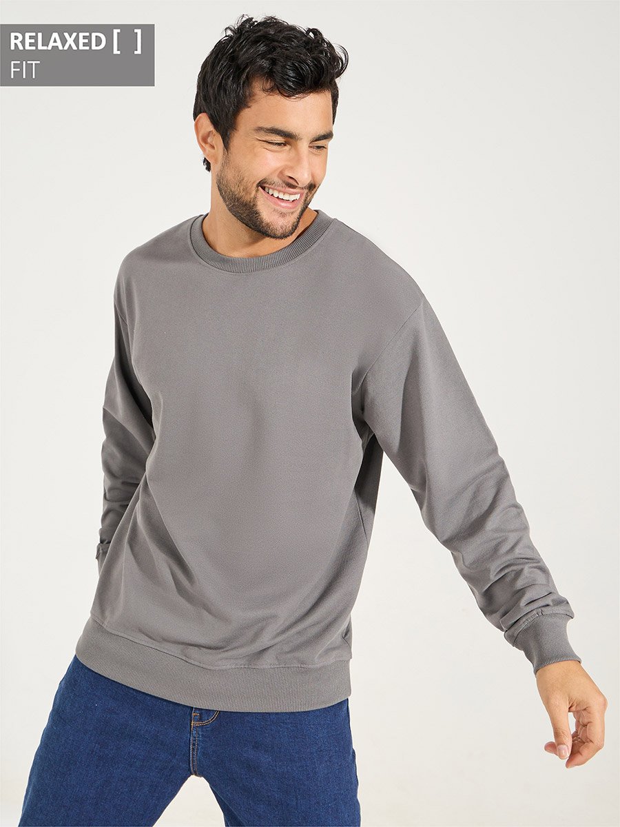 Relaxed Fit Cotton Terry Sweatshirt