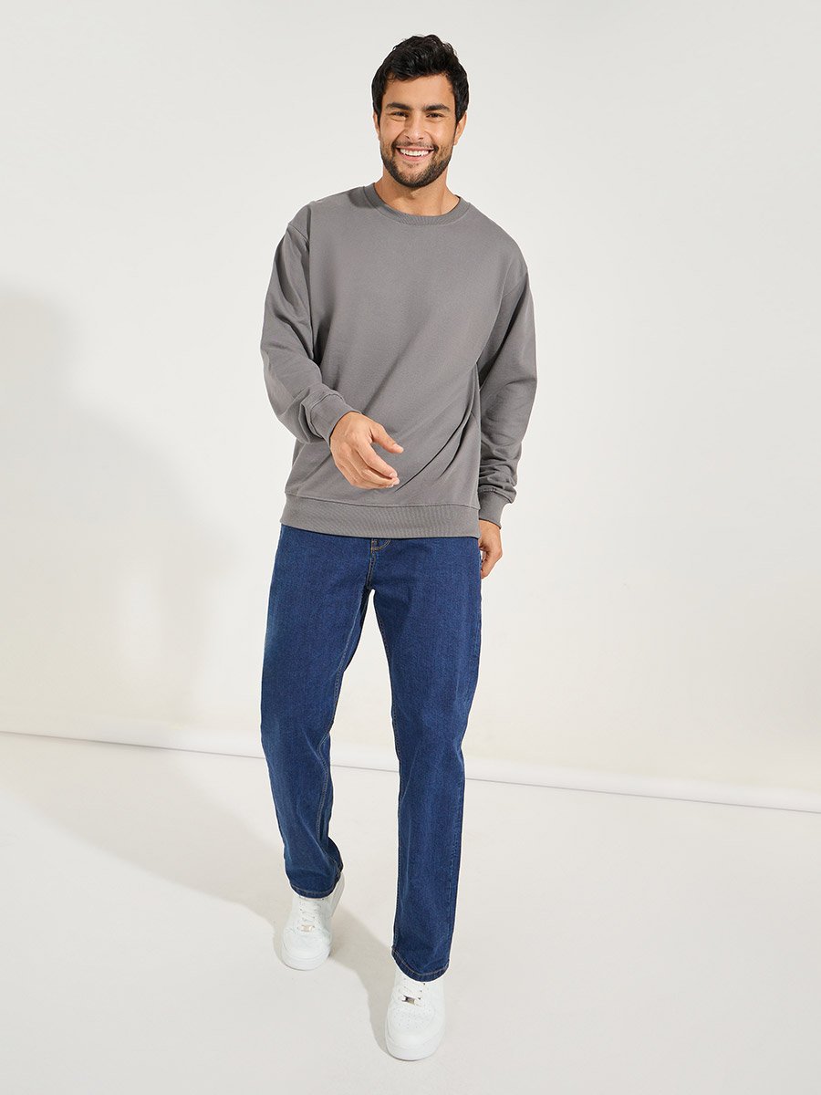 Relaxed Fit Cotton Terry Sweatshirt
