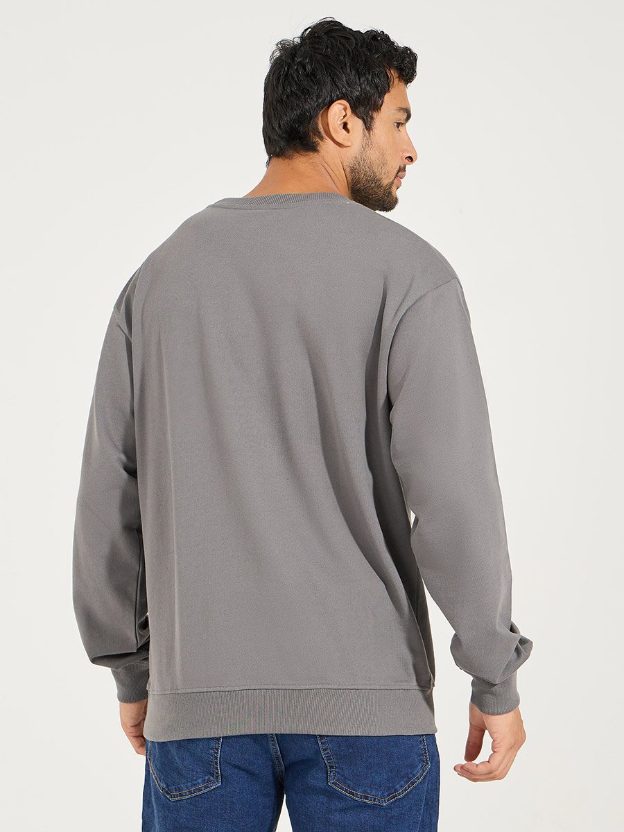 Relaxed Fit Cotton Terry Sweatshirt