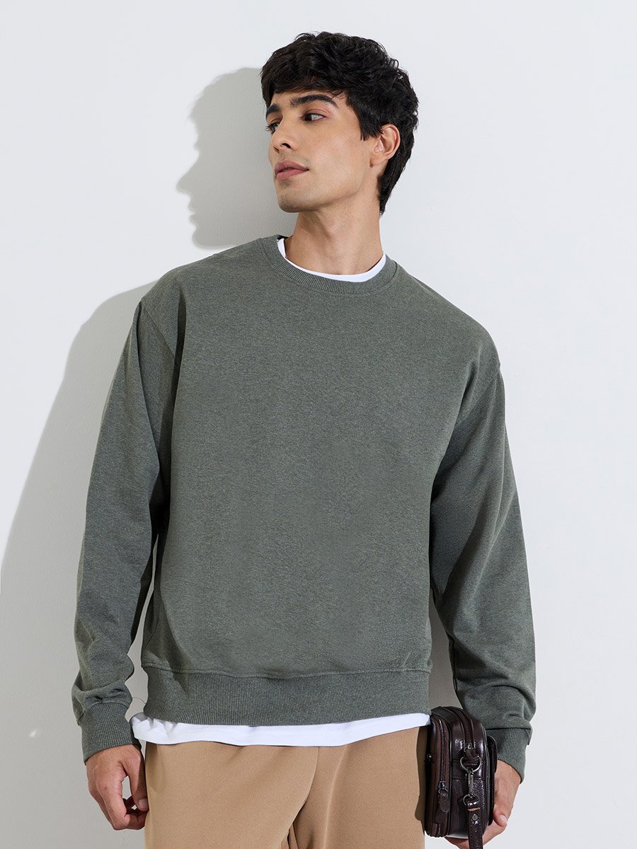 Relaxed Fit Cotton Terry Sweatshirt