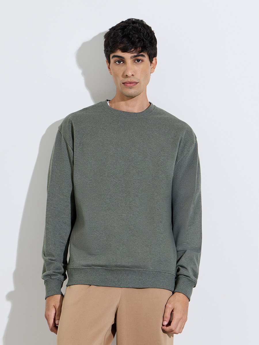 Relaxed Fit Cotton Terry Sweatshirt