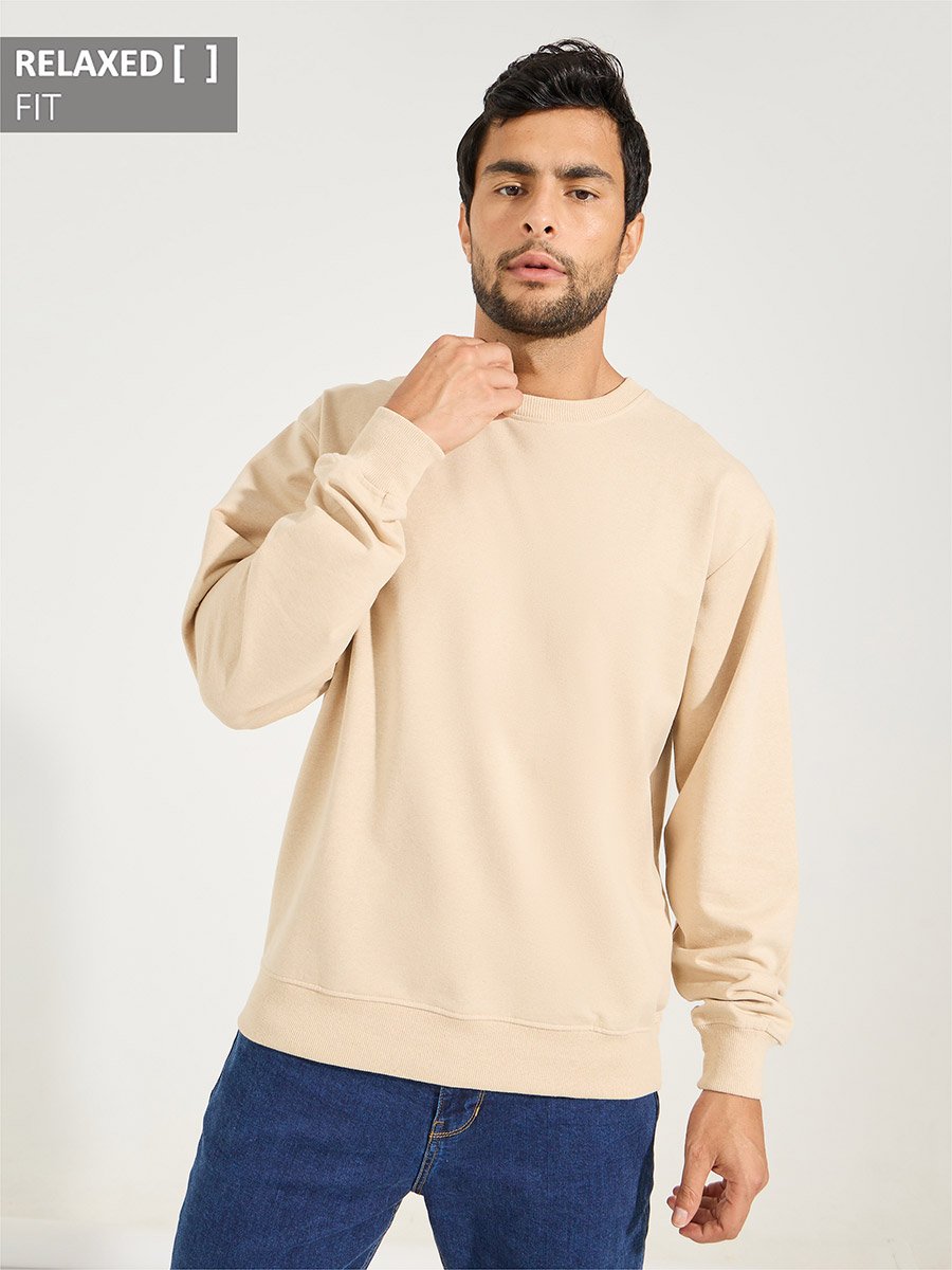 Relaxed Fit Cotton Terry Sweatshirt