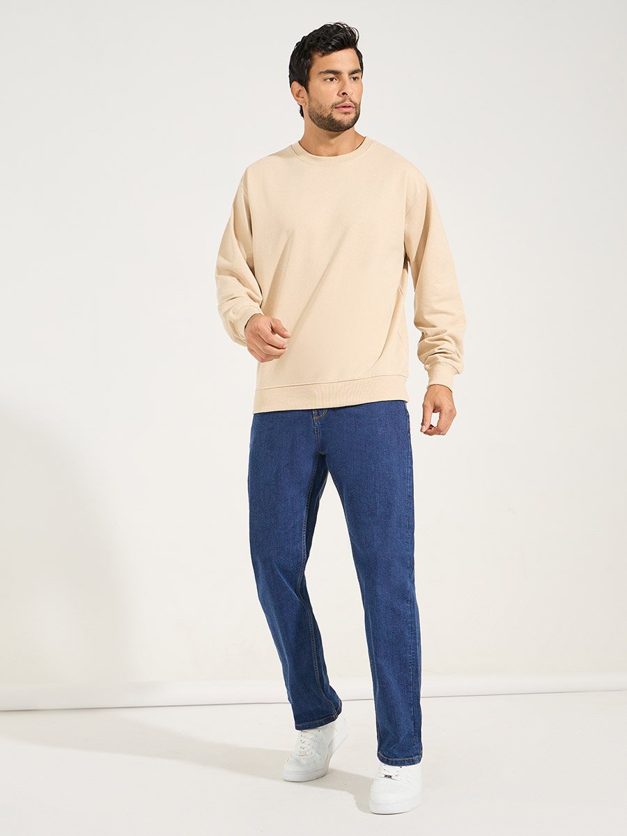 Relaxed Fit Cotton Terry Sweatshirt