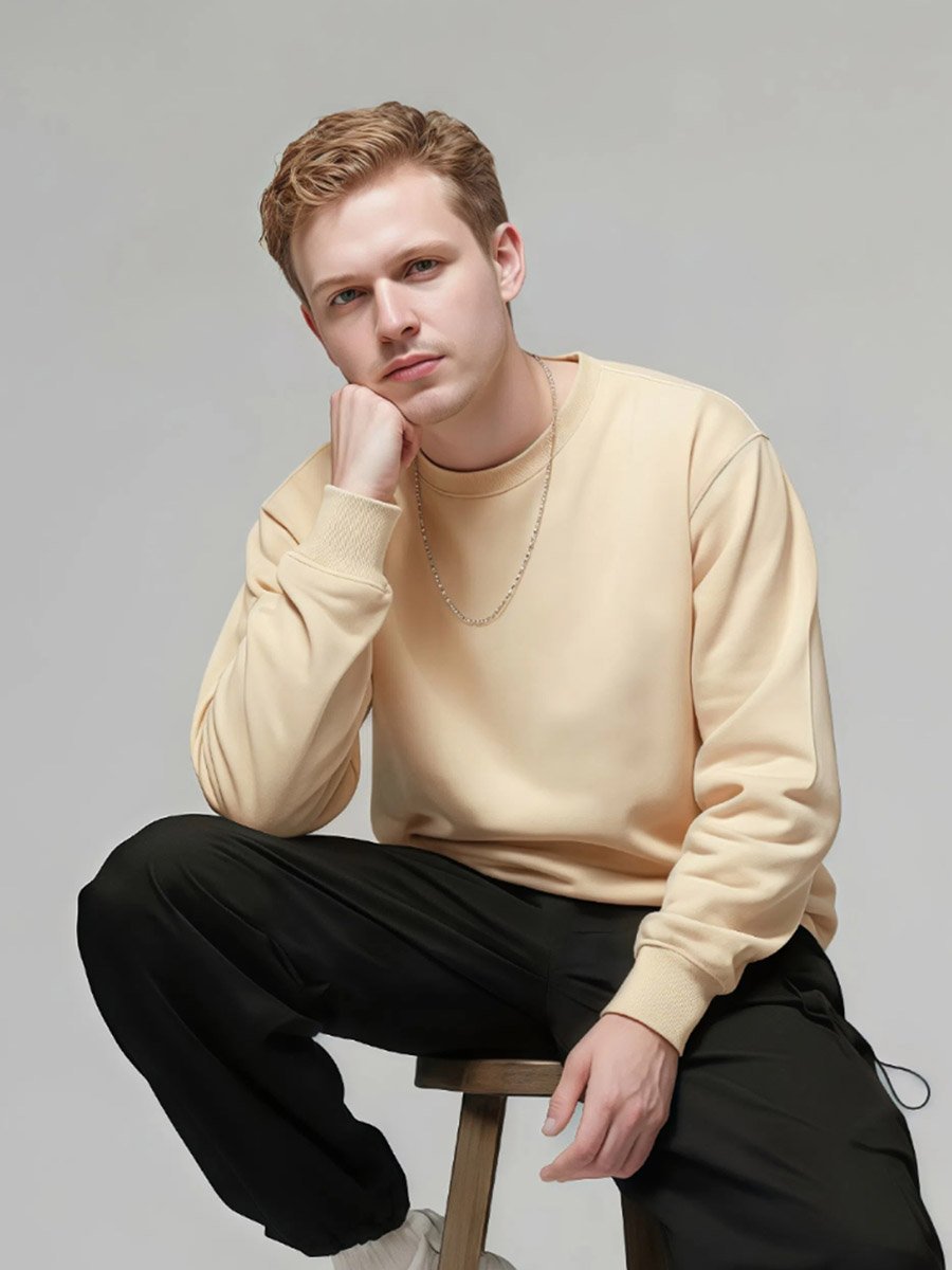 Relaxed Fit Cotton Terry Sweatshirt