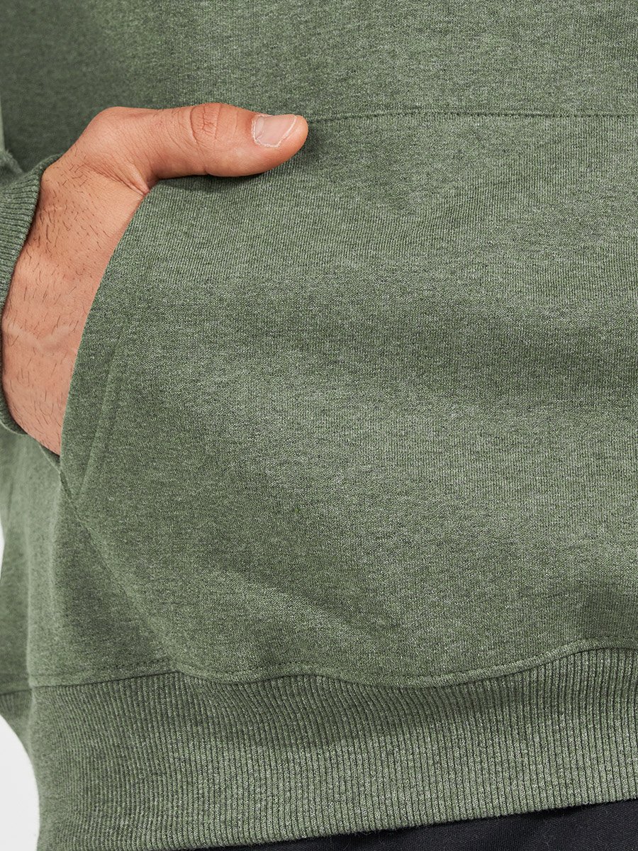 Relaxed Fit Fleece Hoodie with Kangaroo Pocket