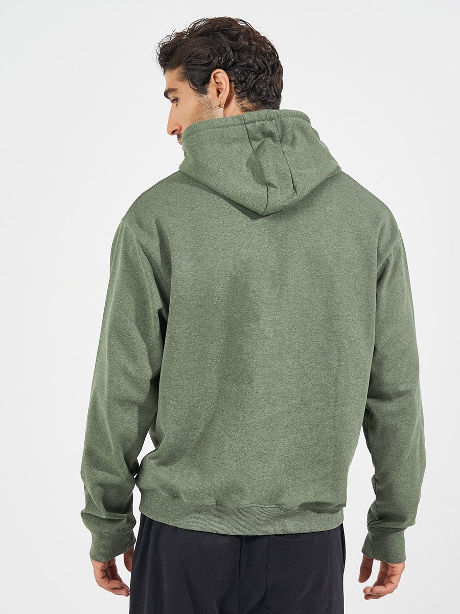 Relaxed Fit Fleece Hoodie with Kangaroo Pocket