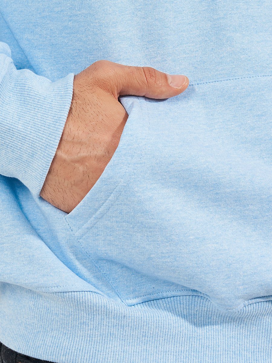 Relaxed Fit Fleece Hoodie with Kangaroo Pocket