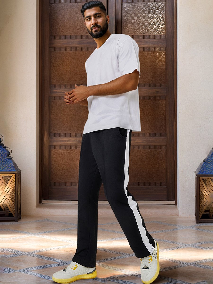 Straight Fit Pintuck Detail Terry Jogger