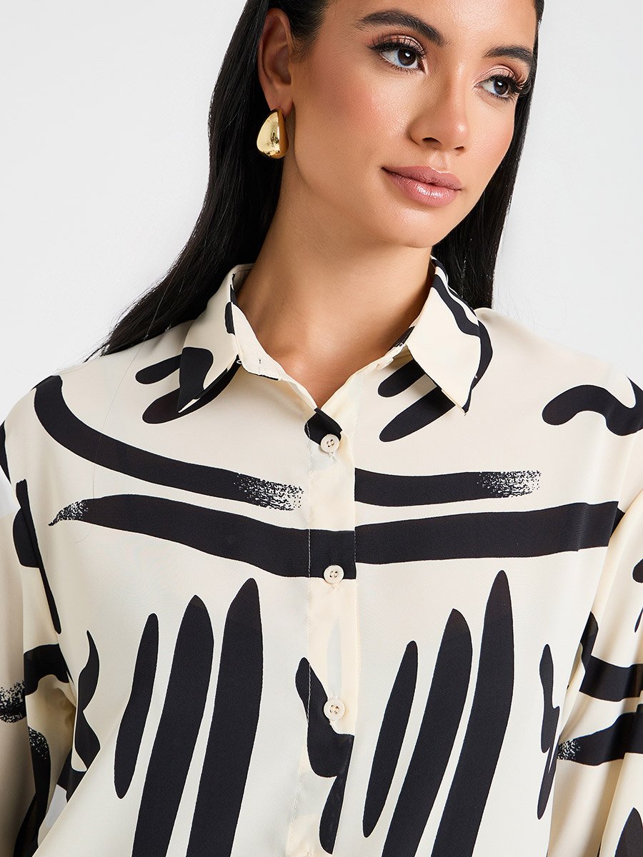 Regular Fit Doodle Print Shirt