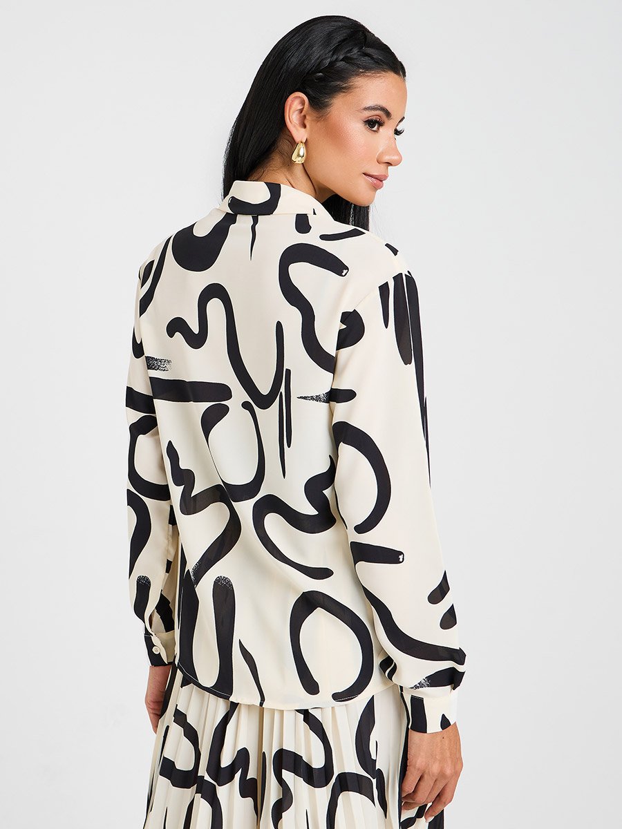Regular Fit Doodle Print Shirt