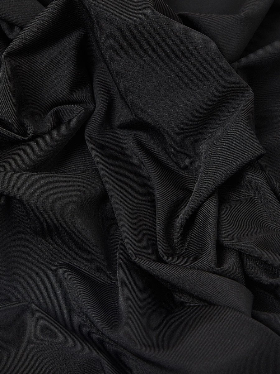 Black Slogan Side Slit Detail Loose Yoga Fit Top
