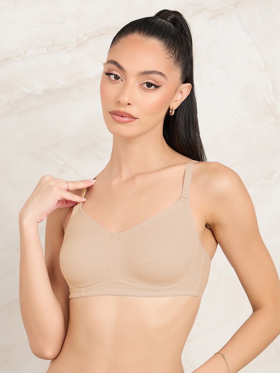 Pack of 2- Non Wired Non Padded Cotton Full Cup Bra