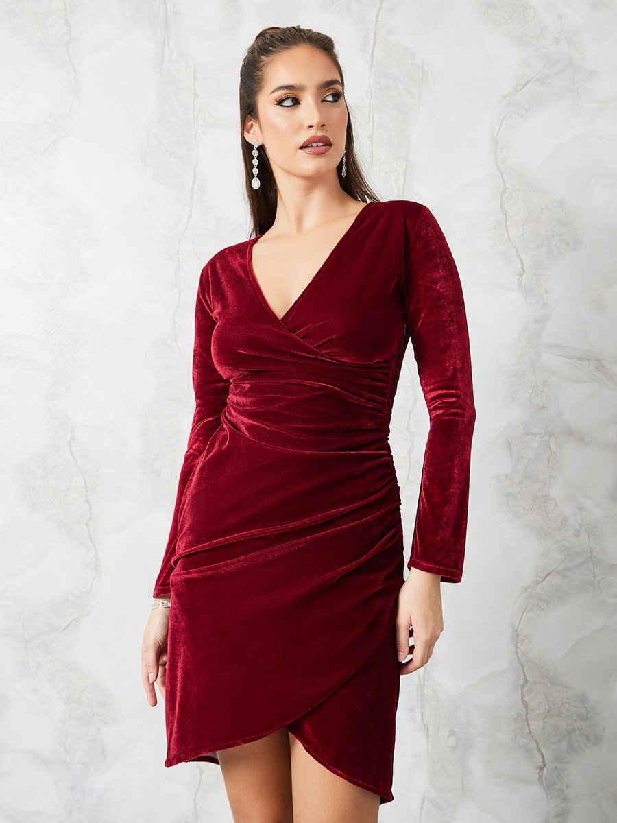 dress black white red Sofie Two Tone Pleated Maxi Dress, L / Black