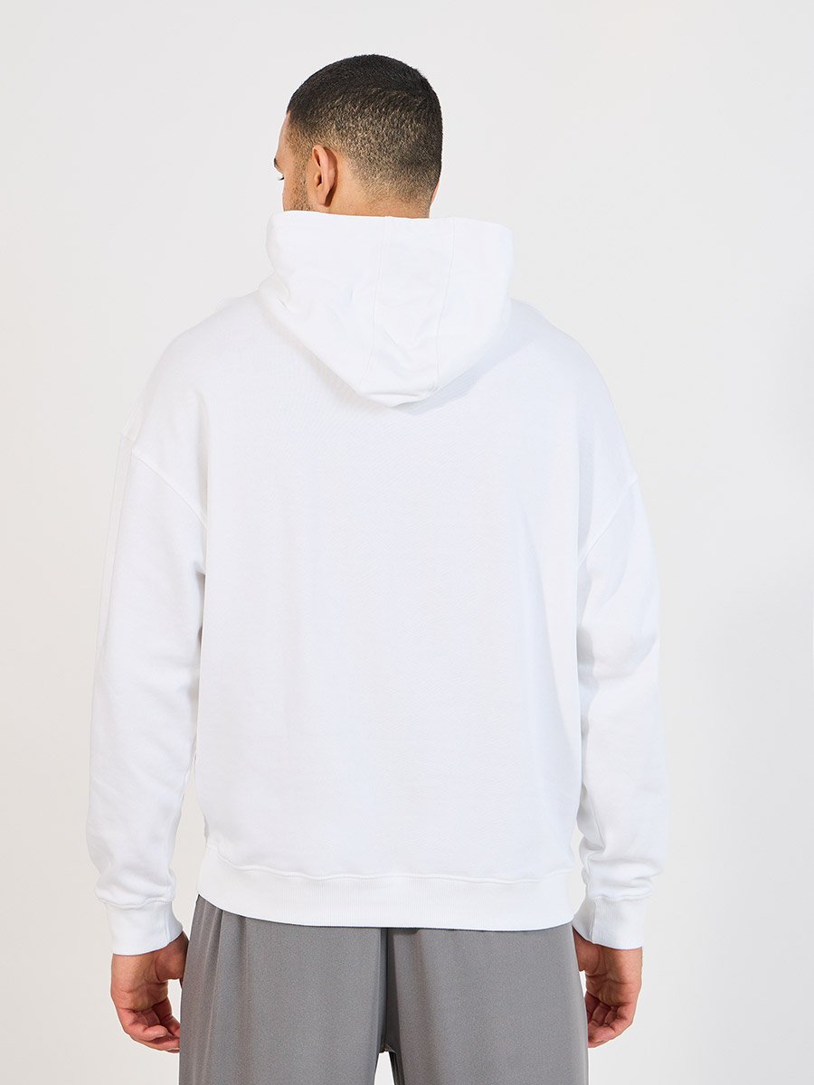 Tiger Placement Print Fleece Oversized Hoodie