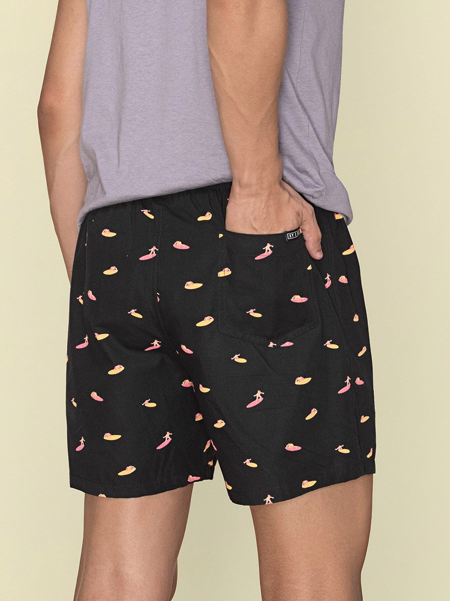 Printed Cotton Boxer Shorts with Elasticated Waistband